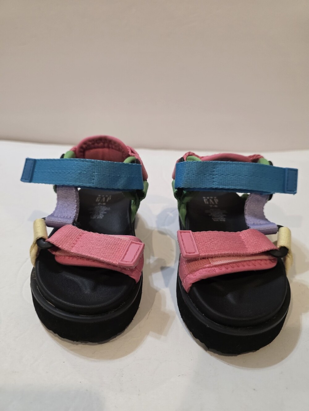 Kids Multi‑Color Adjustable Strap Sandals - Pink & Blue